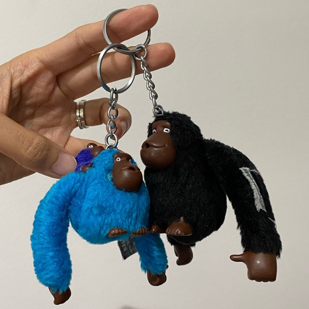 2 pcs | Cute Kipling Monkey Mom & Baby Keychains Key Rings Bag Purse Accessory - Picture 6 of 10